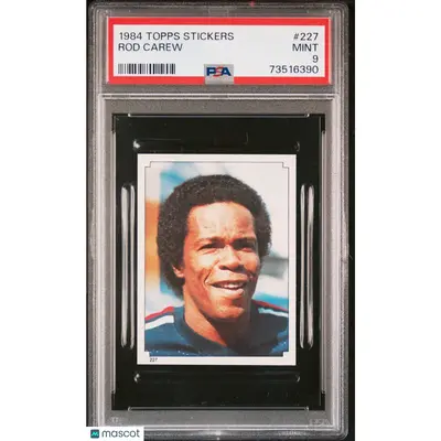 Rod Carew PSA 1984 Topps Stickers Baseball #227 9 73516390