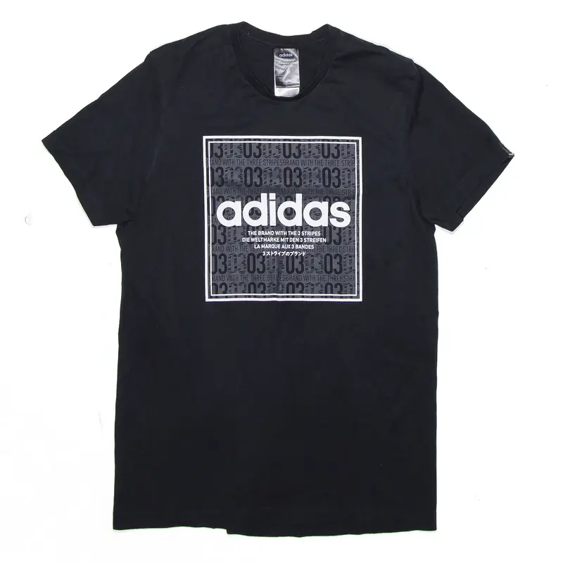 ADIDAS Sports Black Short Sleeve T-Shirt Mens S