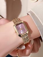 Women's Elegant Fashion Square Dial Quartz Analog Watch, Fashionable Wristwatch, Fashion Durable Watch for Party, Modern Dail...
