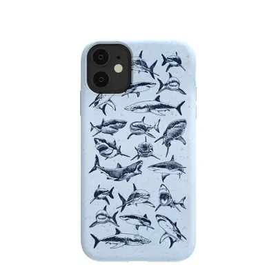 Powder Blue Great White iPhone 11 Case