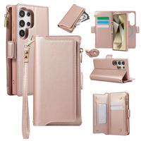 For Samsung S24 S23 S22 S21 S20 FE 2in1 Detachable Wallet Crossbody Leather Case soft PU material 2-in-1 wallet