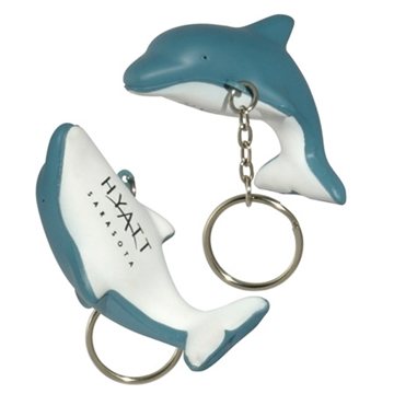 150 Customized Dolphin Key Chain - Stress Reliever - Polyurethane