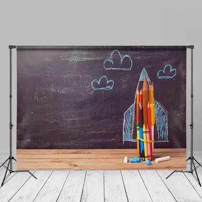 Chalkboard Pencils Chalk Backdrop Back To School - Aperturee