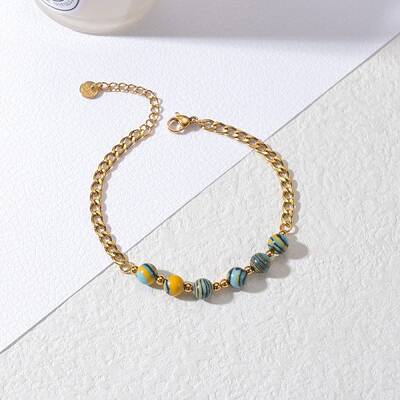 Handmade beaded pearl bracelet
