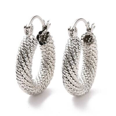 Brass Chunky Hoop Earrings for Women