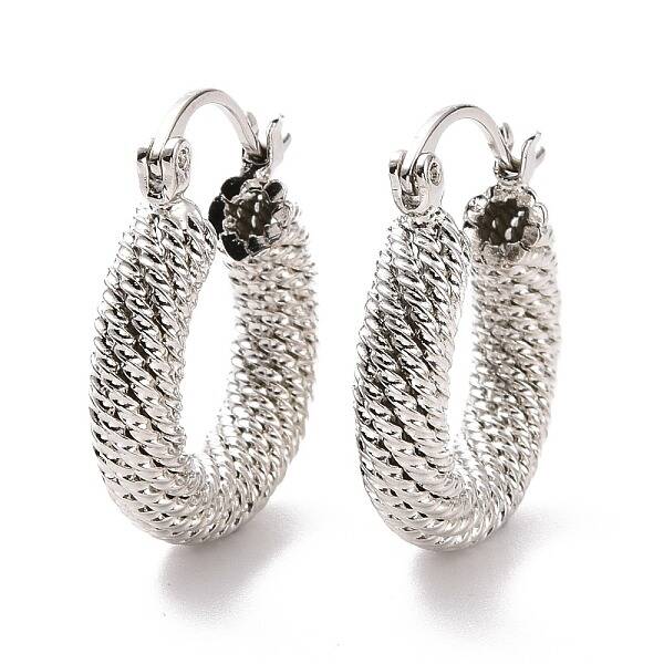 Brass Chunky Hoop Earrings for Women