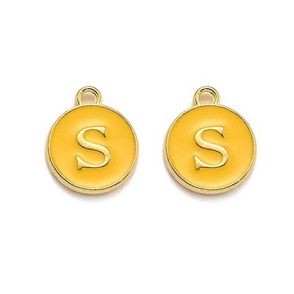 Golden Plated Alloy Enamel Charms