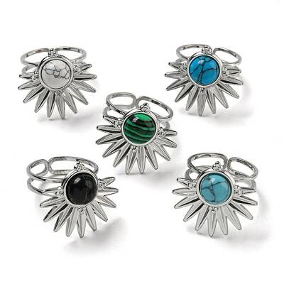 Sun 304 Stainless Steel Open Cuff Rings