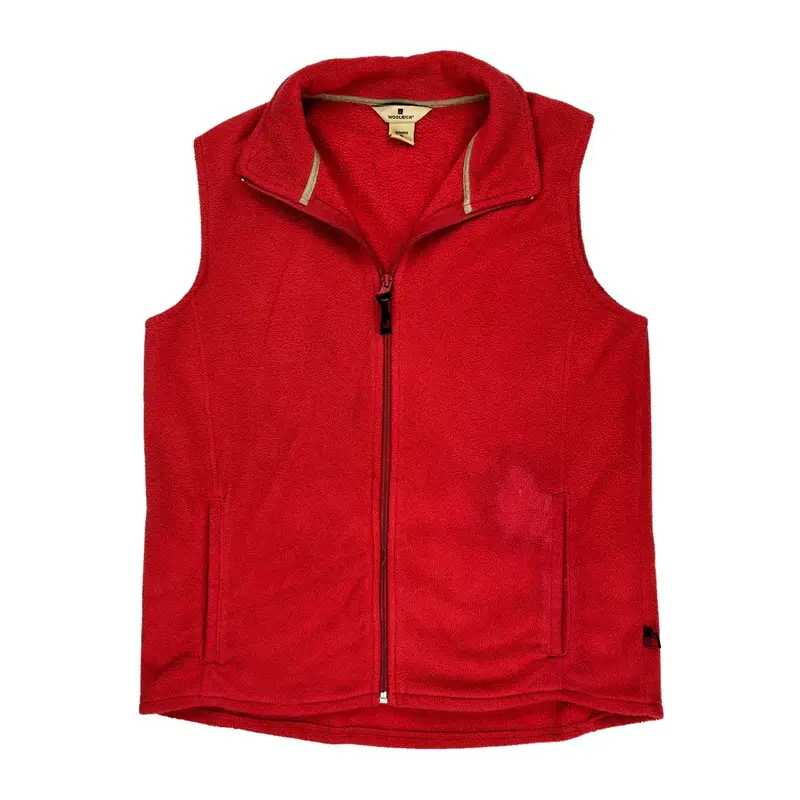 Woolrich Fleece Gilet - Medium Red Polyester