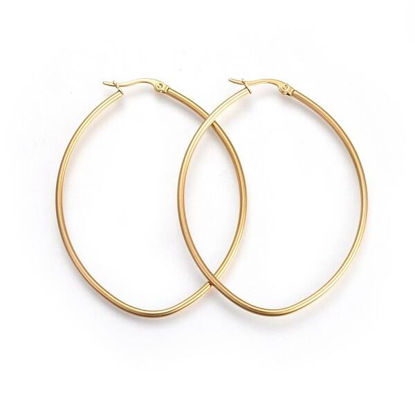 201 Stainless Steel Hoop Earrings