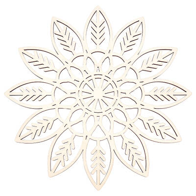 Laser Cut Wooden Cup Mat