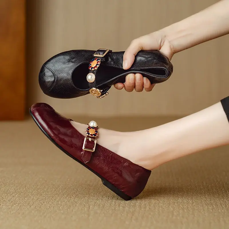 CHIKO Aakifah Round Toe Block Heels Mary Jane Shoes