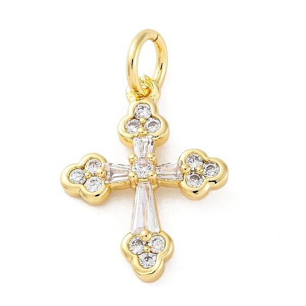 Brass Micro Pave Cubic Zirconia Pendants