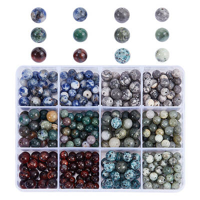 360 Pcs 12 Styles Natural Stone Beads