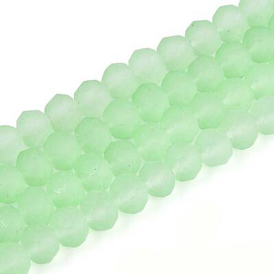 Baking Paint Frosted Glass Beads Strands