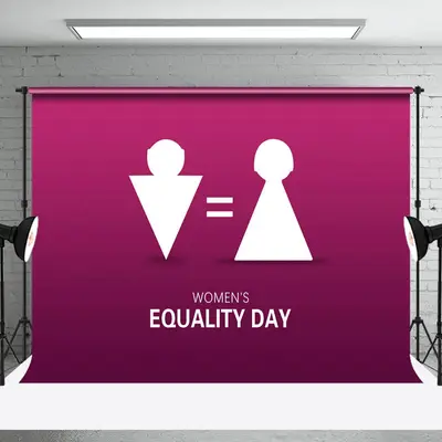 Gradient Purple Sign Womens Equality Day Backdrop