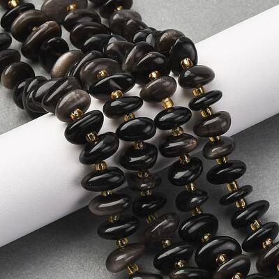 Natural Obsidian Beads Strands