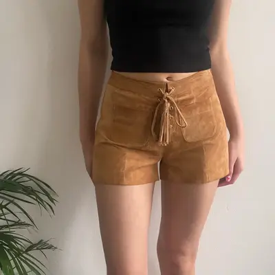 Silvian Heach Shorts - 26W UK 6 Brown Suede