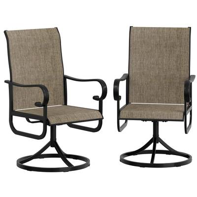 Garvee Patio 360 ° Schwenkstühle Set Von 2, Outdoor-Schaukelstühle Mit All-Weather Textilene Stoff, Deck Rocker Sitz Mit H...