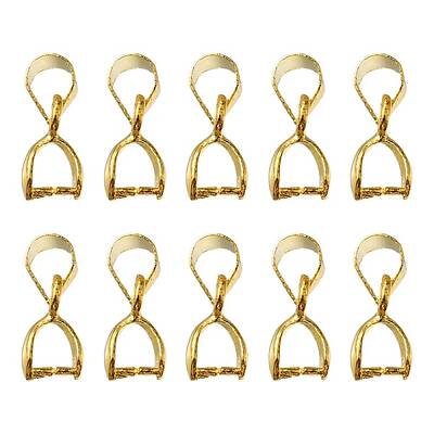 10Pcs Alloy Ice Pick Pinch Bails for Pendant Making
