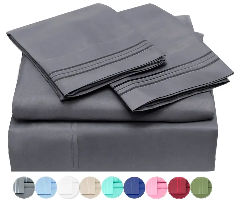 Parker & Oak 1800 Series 4 Piece Bed Sheet Set Luxury Ultra Soft Deep Pocket Sheets Set