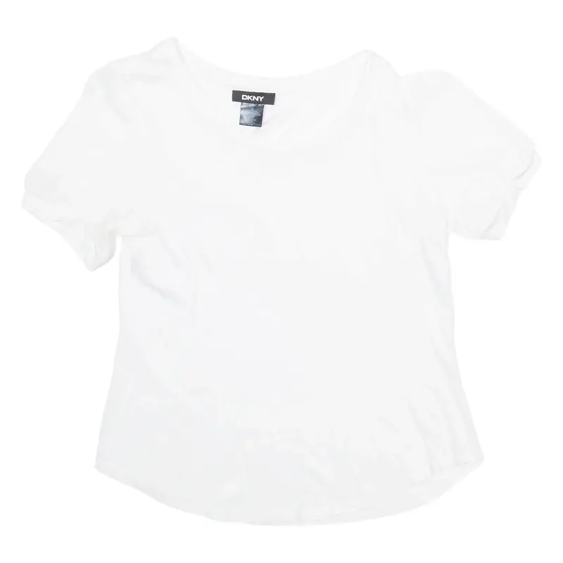 DKNY Womens T-Shirt White XS