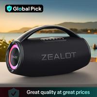 ZEALOT S97 Portable Wireless Party Speaker for Home Theater, 80W Rechargeable Portable Speaker with RGB Light, IPX6 Waterproo...