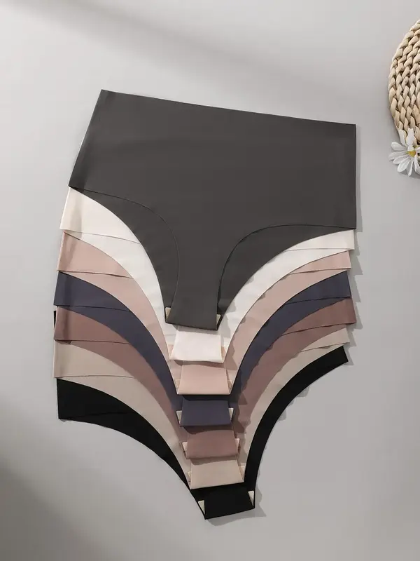 Back To School Solid Seamless Knicker, Soft Comfy Breathable Panty for Daily Wear, Summer Panties for Women, Clothes, Women's...