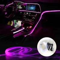 USB Powered Car Interior LED Light for Summer Fall Gift, Car Electronics, Multiple Color Modes 5M Fiber Ambient Light, Car In...