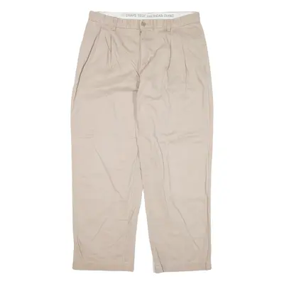 CHAPS Chino Trousers Beige Relaxed Straight Mens W34 L30