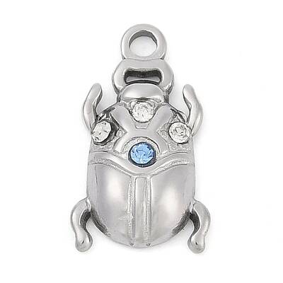 304 Stainless Steel Rhinestone Pendants