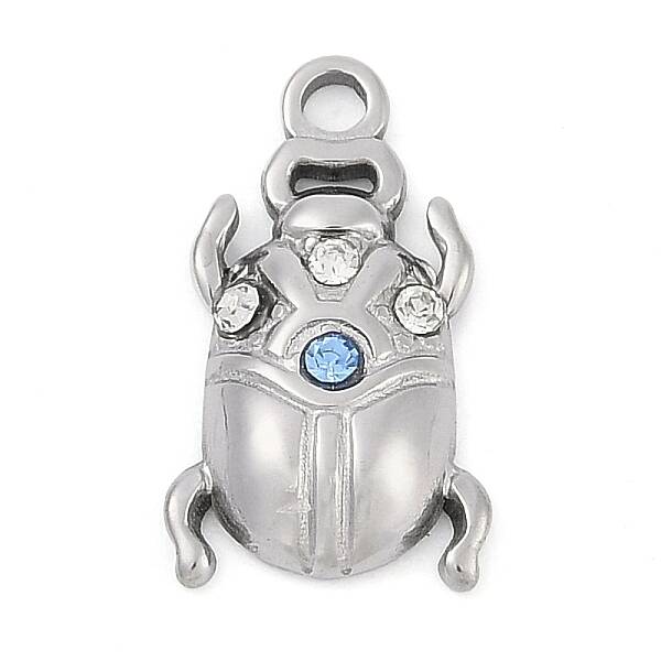 304 Stainless Steel Rhinestone Pendants