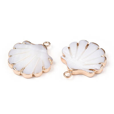 Electroplate Freshwater Shell Pendants