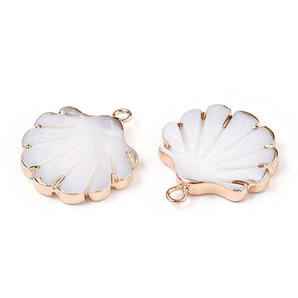 Electroplate Freshwater Shell Pendants