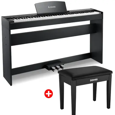 Donner DDP-50 Beginner Weighted Digital Piano - Piano + Bench