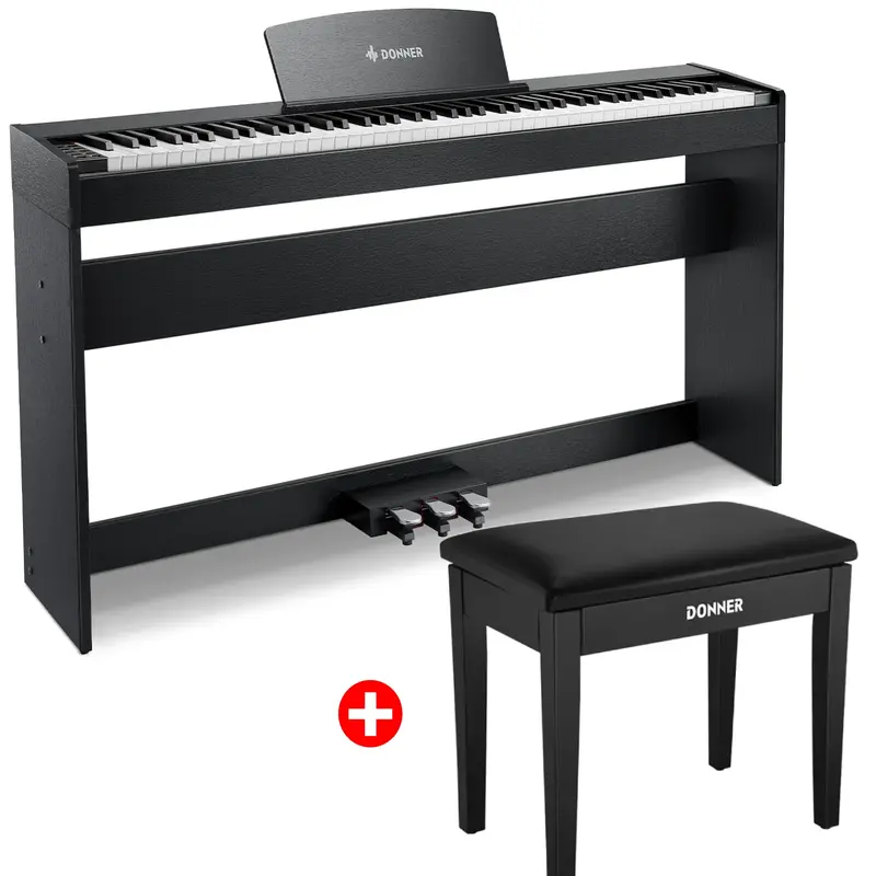 Donner DDP-50 Beginner Weighted Digital Piano - Piano + Bench