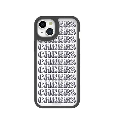 Clear Cheers iPhone 15 Plus Case With Black Ridge