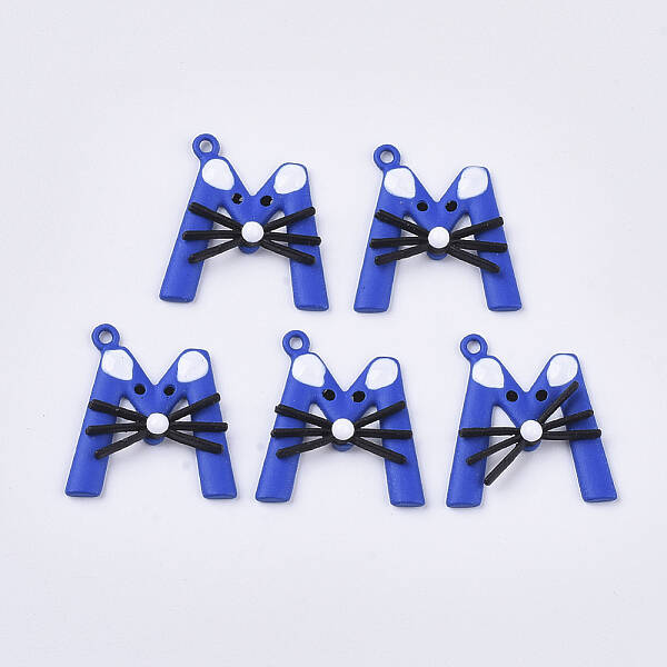 Spray Painted Alloy Pendants