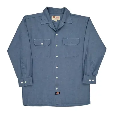 Dickies Shirt - Medium Blue Cotton Blend | Size: medium