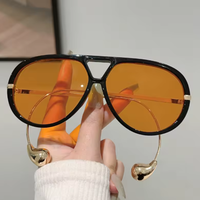 Luxury Brand Designer Oversized Pilot Sunglasses Women For Men 2025 Popular Vintage Sun Glasses Punk Double Bridge Shade UV40...