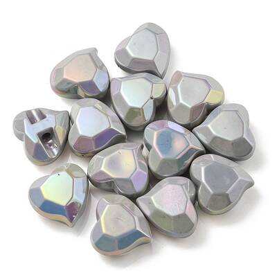 UV Plating Rainbow Iridescent Acrylic Beads