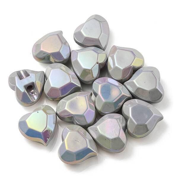 UV Plating Rainbow Iridescent Acrylic Beads