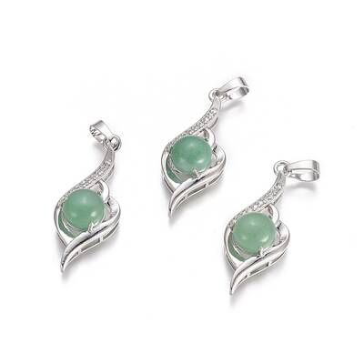 Natural Green Aventurine Pendants