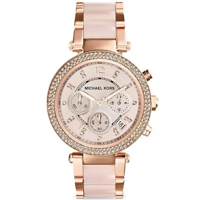 Michael Kors MK5896 Parker Chronograph Ladies Watch Rose Gold