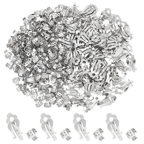 200 Sets 316 Surgical Stainless Steel Clip-on Earring Findings
