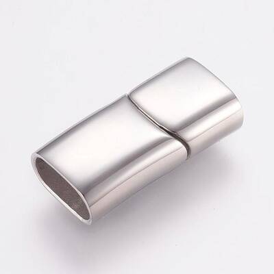 Tarnish Resistant 304 Stainless Steel Magnetic Clasps with Glue-in Ends
