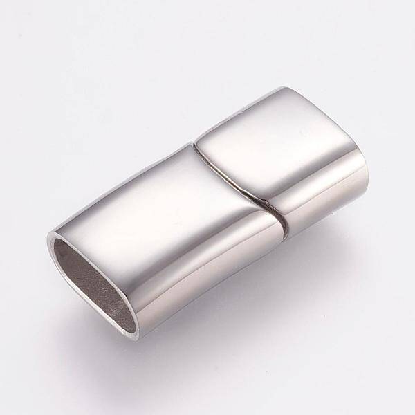 Tarnish Resistant 304 Stainless Steel Magnetic Clasps with Glue-in Ends