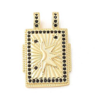Brass Micro Pave Cubic Zirconia Pendants