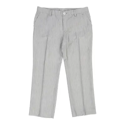 Burberry Pinstripe Trousers - 35W 28L Grey Wool Blend