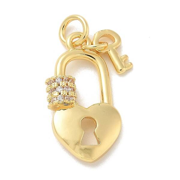Brass Micro Pave Cubic Zirconia Pendants